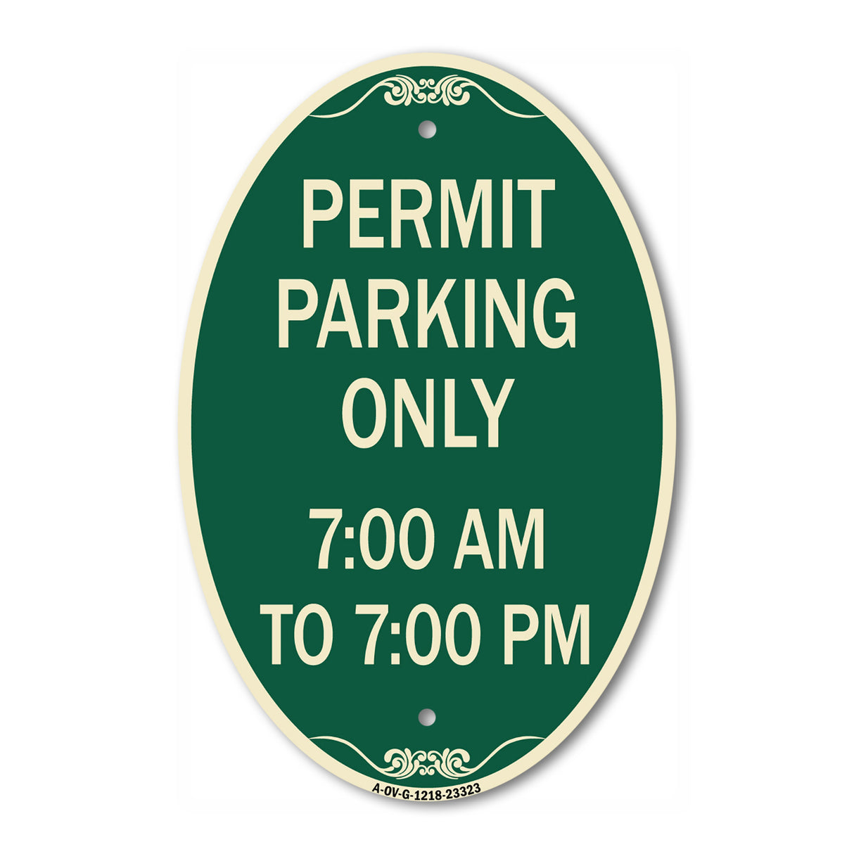 Permit Parking Only 7-00 Am to 7-00 Pm