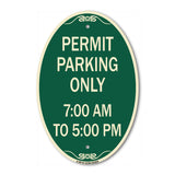 Permit Parking Only 7-00 Am to 5-00 Pm