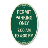 Permit Parking Only 7-00 Am to 4-00 Pm