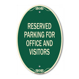 Parking Sign Reserved Parking for Office and Visitors