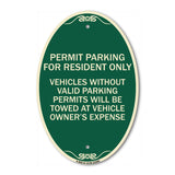 Parking Permit Sign Permit Parking for Residents Only Vehicles Without Valid Parking Permits Will Be Towed