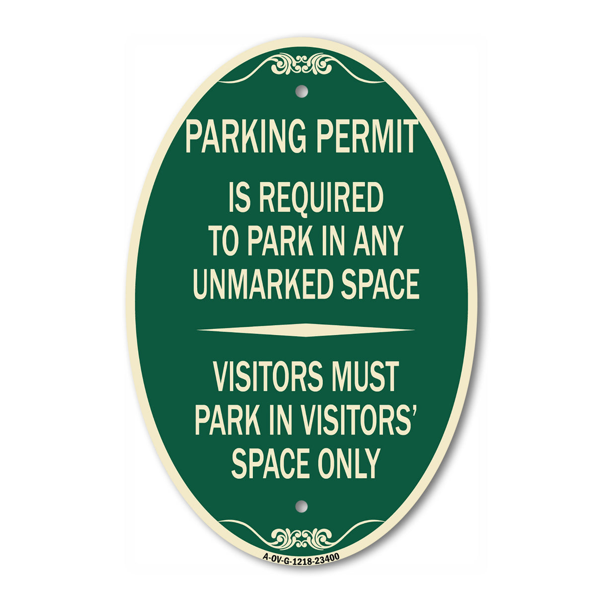 Parking Permit Is Required to Park in ANY Unmarked Space - Visitors Must Park in Visitors' Space Only