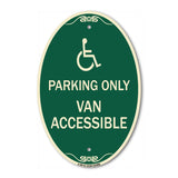 Parking Only Van Accessible (With Graphic)
