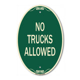 Parking Lot Sign No Trucks Allowed