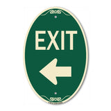 Parking Lot Sign Exit Sign (Left Arrow)