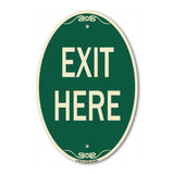 Parking Lot Sign Exit Here