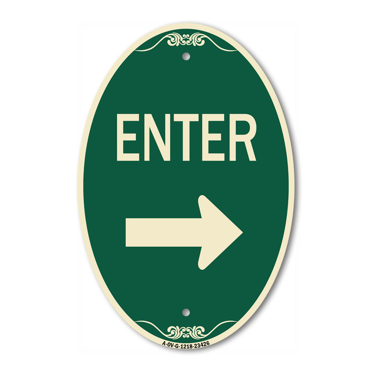 Parking Lot Sign Enter Sign (Right Arrow)