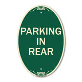 Parking in Rear