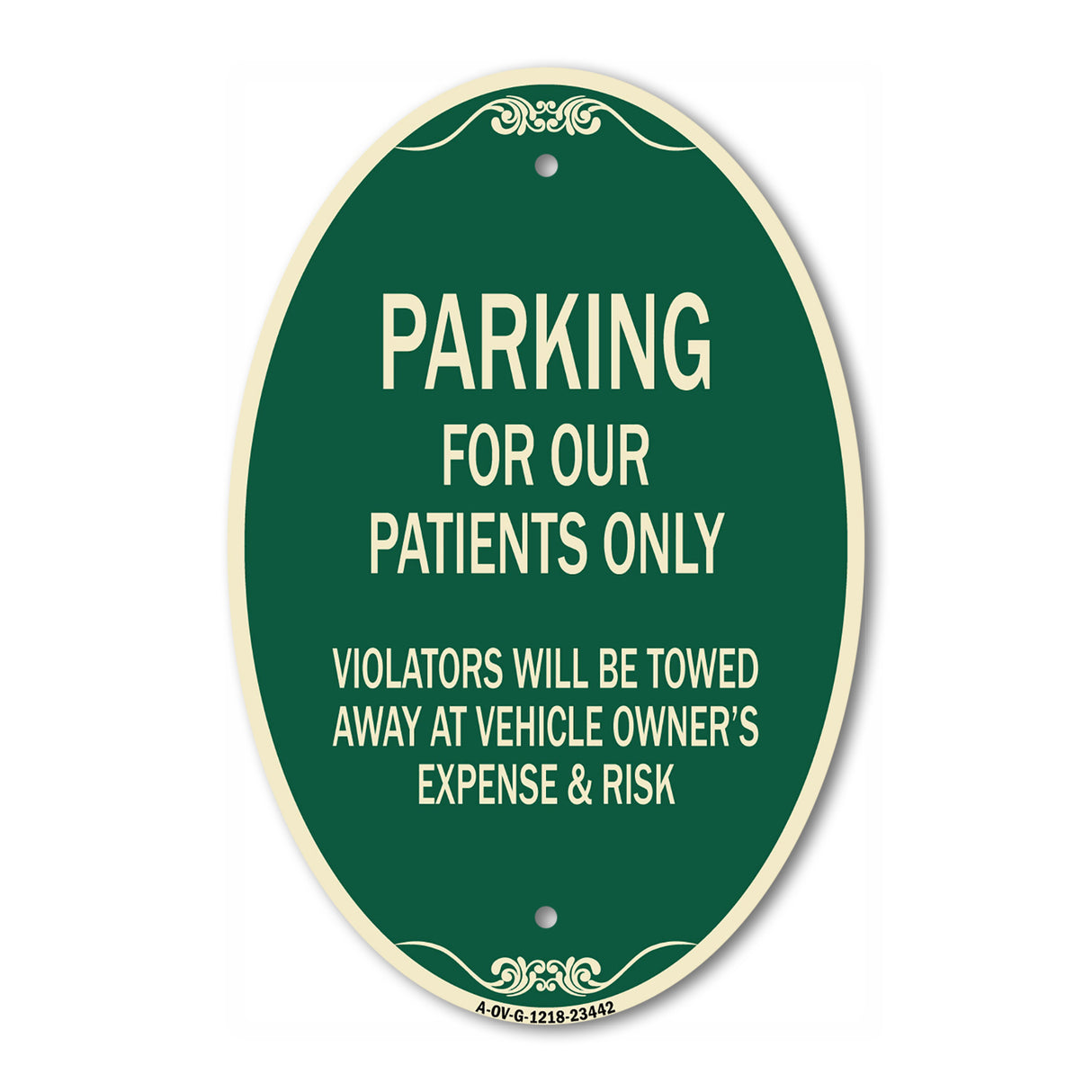 Parking for Our Patients Only - Violators Will Be Towed Away at Vehicle Owner's Expense & Risk