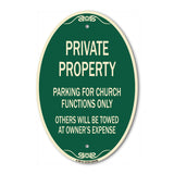 Parking for Church Functions Only Others Will Be Towed at Owner's Expense