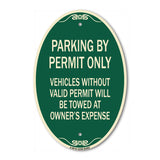 Parking by Permit Only Vehicles Without Valid Permit Will Be Towed at Owner's Expense