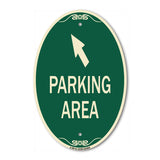 Parking Area with Upper Left Arrow