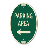 Parking Area with Left Arrow