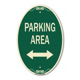 Parking Area with Bidirectional Arrow
