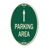 Parking Area with Ahead Arrow