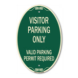 Parking Area Sign Visitors Parking Only - Valid Parking Permit Required