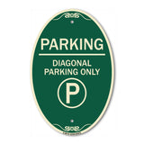 Parking - Diagonal Parking Only (With Parking Symbol)