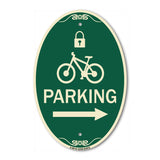 Parking (With Lock Cycle & Right Arrow Symbol)