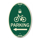 Parking (With Lock Cycle & Left Arrow Symbol)