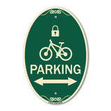 Parking (With Lock Cycle & Bidirectional Arrow Symbol)