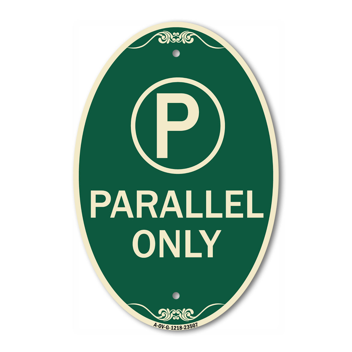 Parallel Parking Only Sign with Graphic