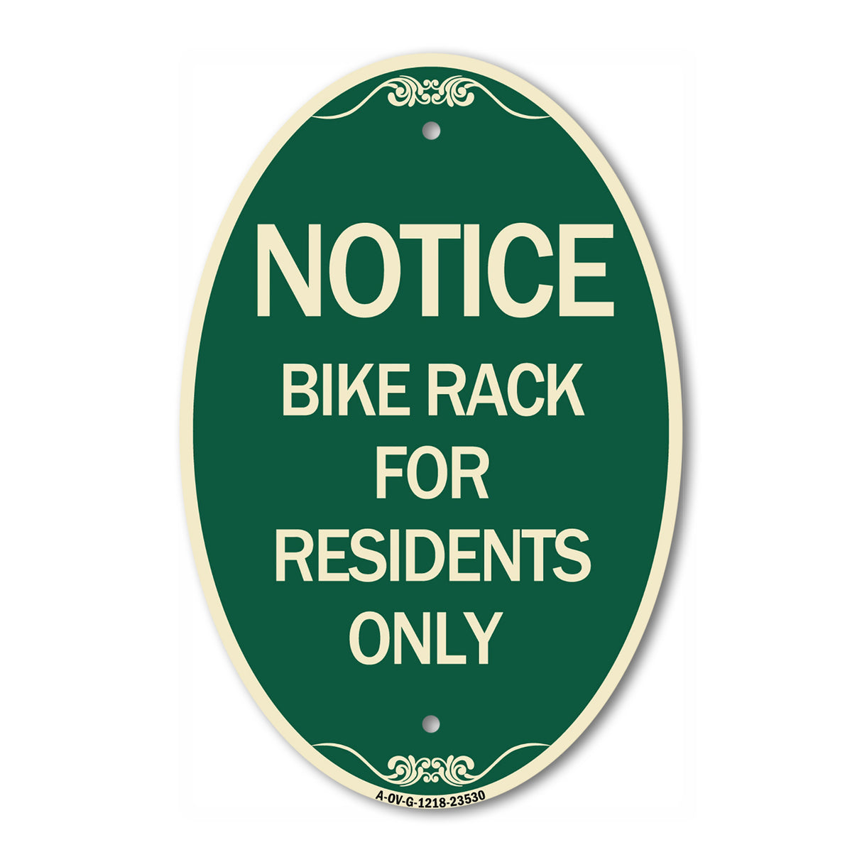 Notice Sign Bike Rack for Residents Only