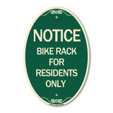 Notice Sign Bike Rack for Residents Only