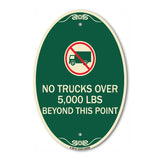 No Trucks Over (Editable Weight) Beyond This Point with Graphic