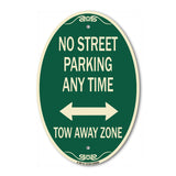 No Street Parking Anytime Tow Away Zone (With Bidirectional Arrow)