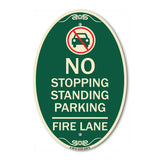 No Stopping Standing Fire Lane with Graphic