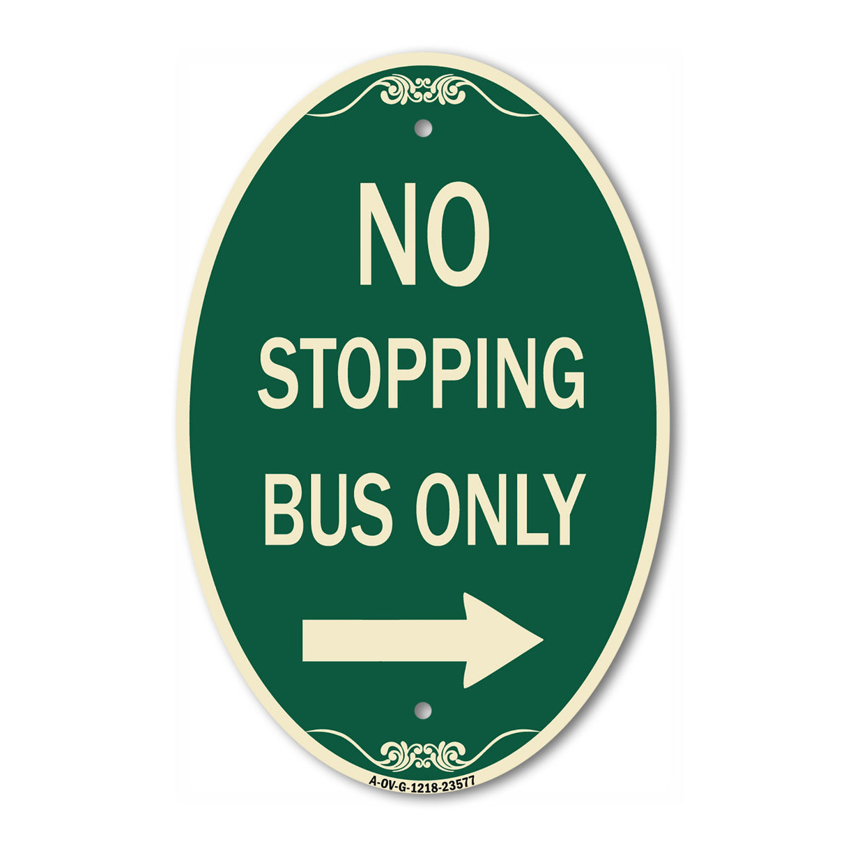 No Stopping Bus Only with Arrow (Right)