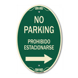 No Parking Prohibido Estacionarse (With Left Arrow)