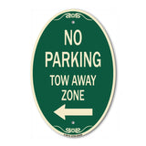 No Parking Tow Away Zone with Left Arrow