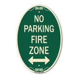 No Parking Fire Zone with Bidirectional Arrow