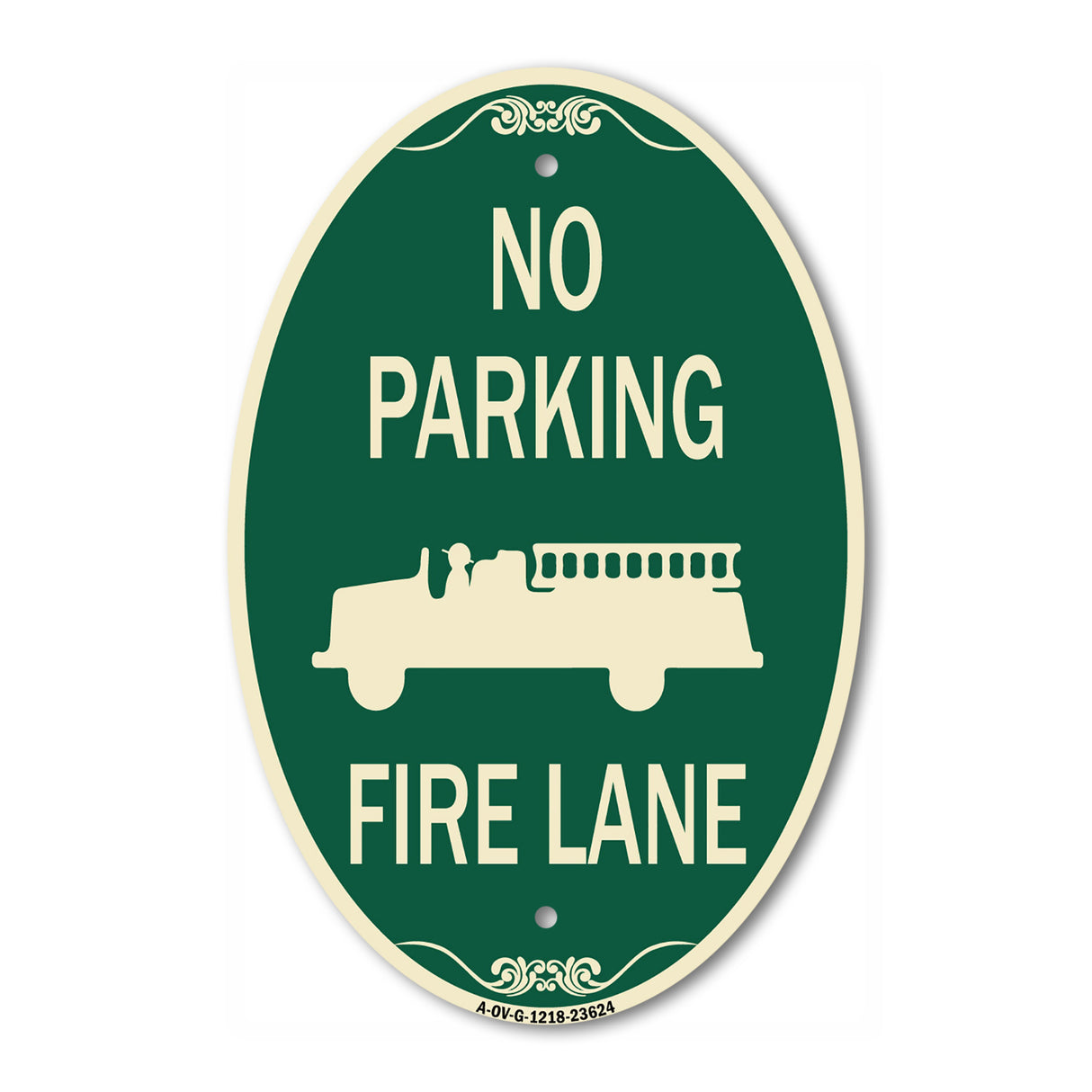 No Parking Fire Lane with Graphic