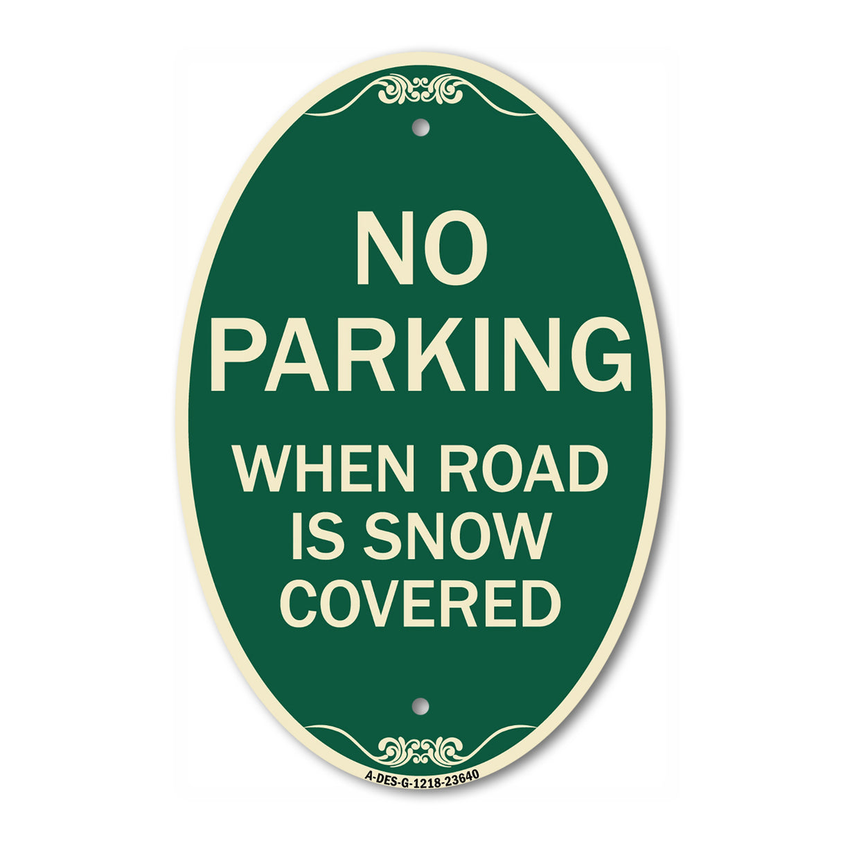 No Parking When Road Is Snow Covered