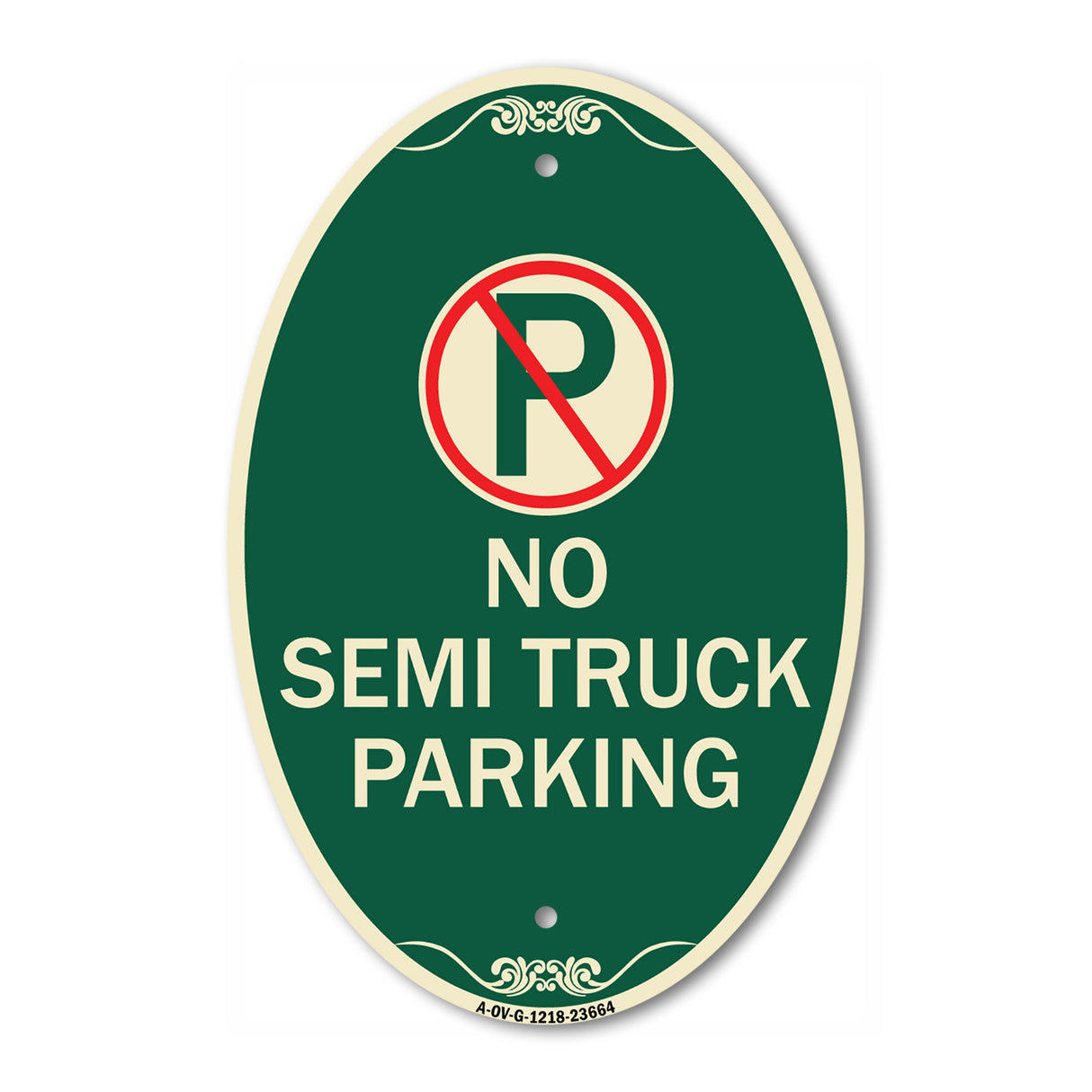 No Parking Sign No Semi Truck Parking with Symbol
