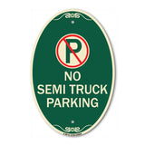 No Parking Sign No Semi Truck Parking with Symbol