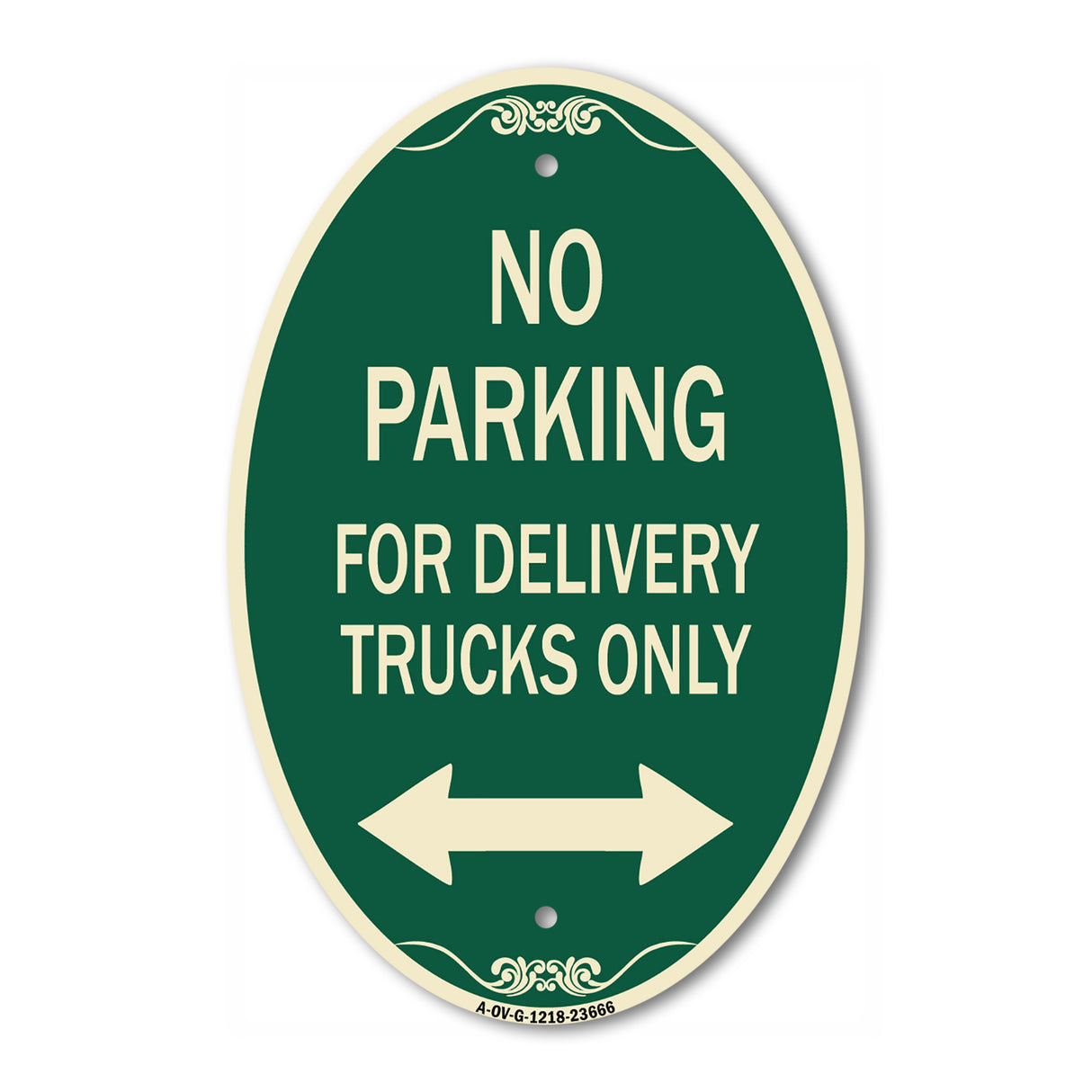 No Parking Sign No Parking for Delivery Trucks Only (With Bidirectional Arrow)