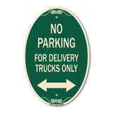 No Parking Sign No Parking for Delivery Trucks Only (With Bidirectional Arrow)