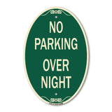 No Parking Overnight Parking Sign