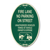 No Parking on Street Unauthorized Vehicles Towed at Vehicle Owner's Expense (With Car Tow Graphic)