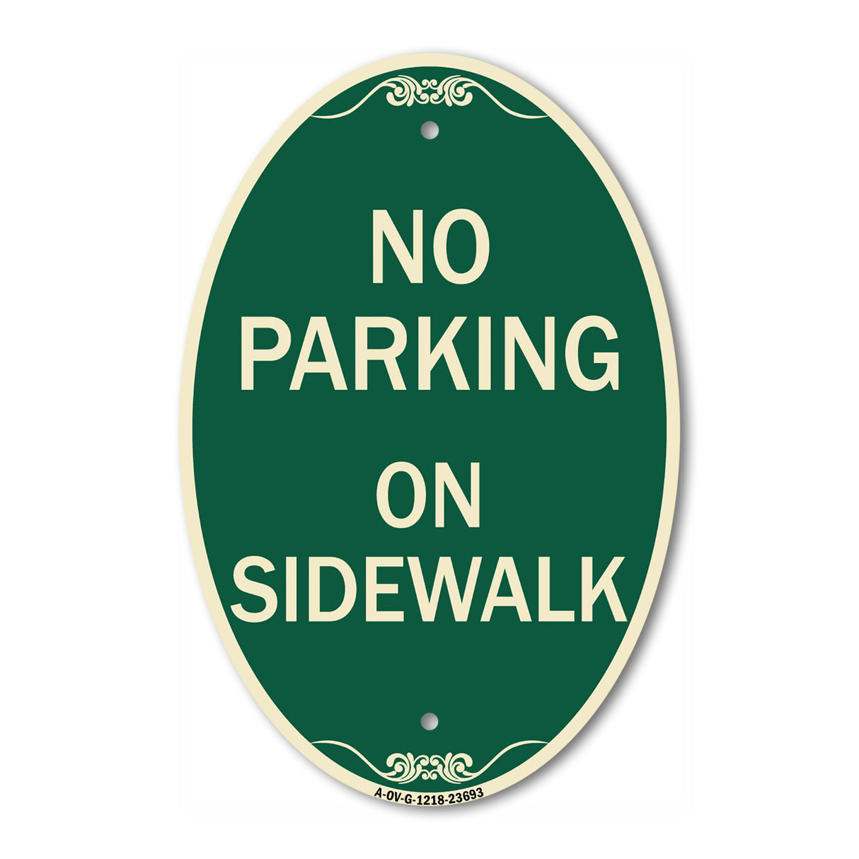 No Parking on Sidewalk Parking Sign