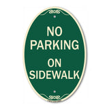 No Parking on Sidewalk Parking Sign