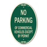 No Parking of Commercial Vehicles Except by Permit