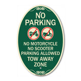 No Parking No Motorcycle No Scooter Parking Allowed Tow Away Zone (With Graphic)