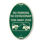 No Parking No Estacionar Tow Away Zone (With Graphic) Directional Arrow) Tacionamiento Zona De Cargamento
