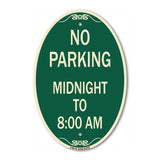 No Parking Midnight to 8:00 Am