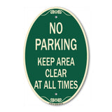 No Parking Keep Area Clear at All Times