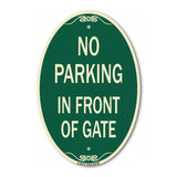 No Parking in Front of Gate